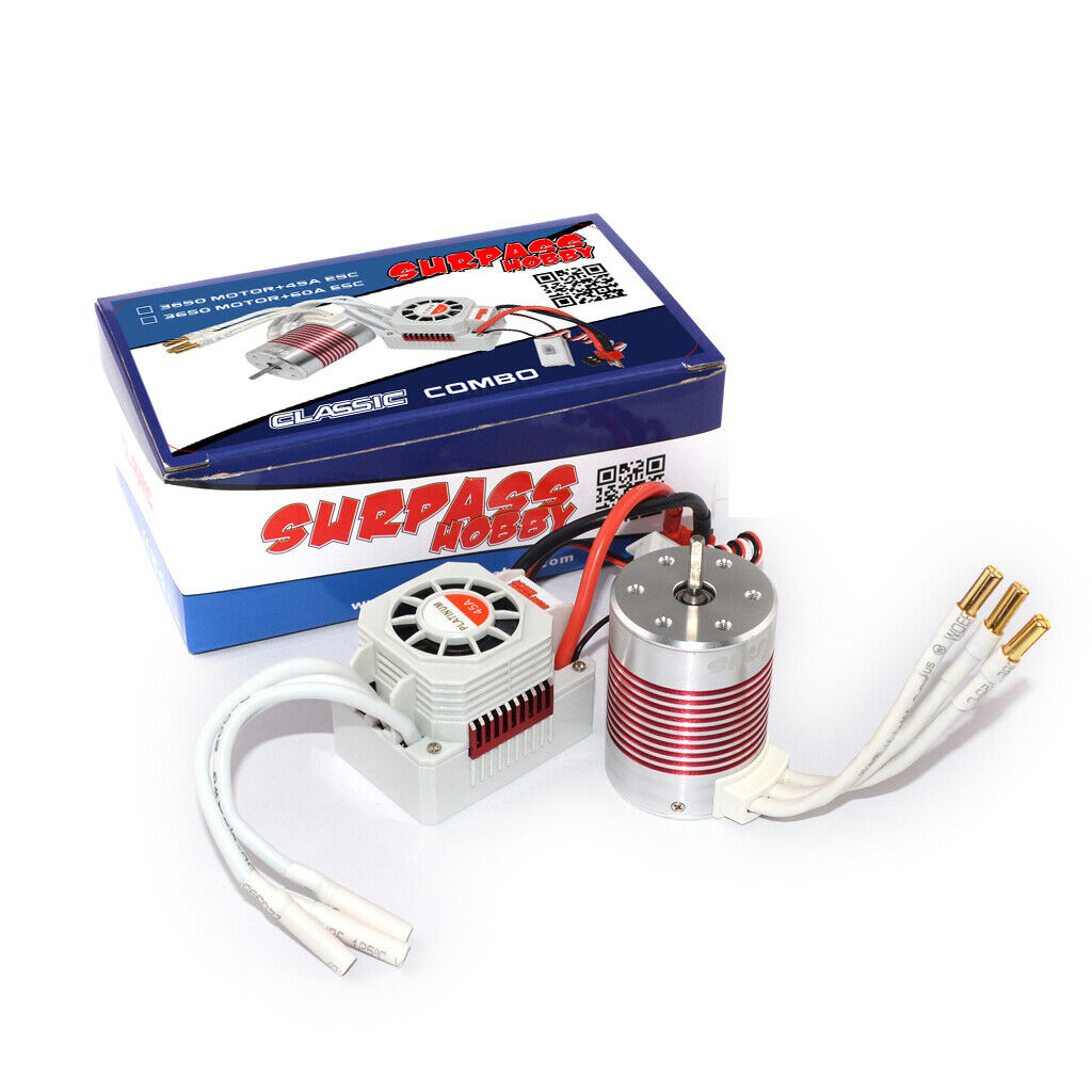 Combo Set- 4-Pole 3650 5200kv Brushless Motor + 60A Esc