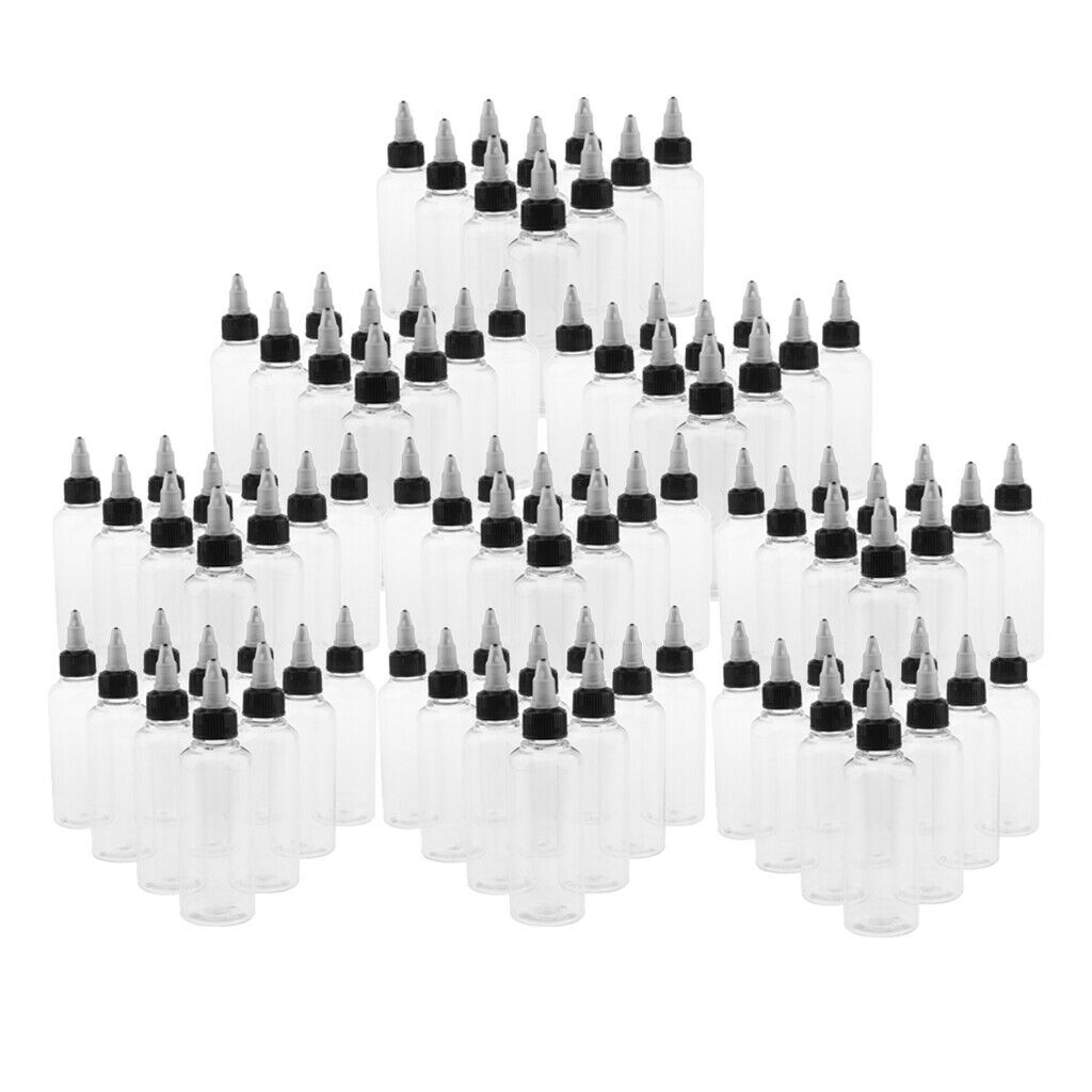 Bulk 90Pcs/set 3.4oz Squeeze Bottles Twist Top Applicators for Glue Arts