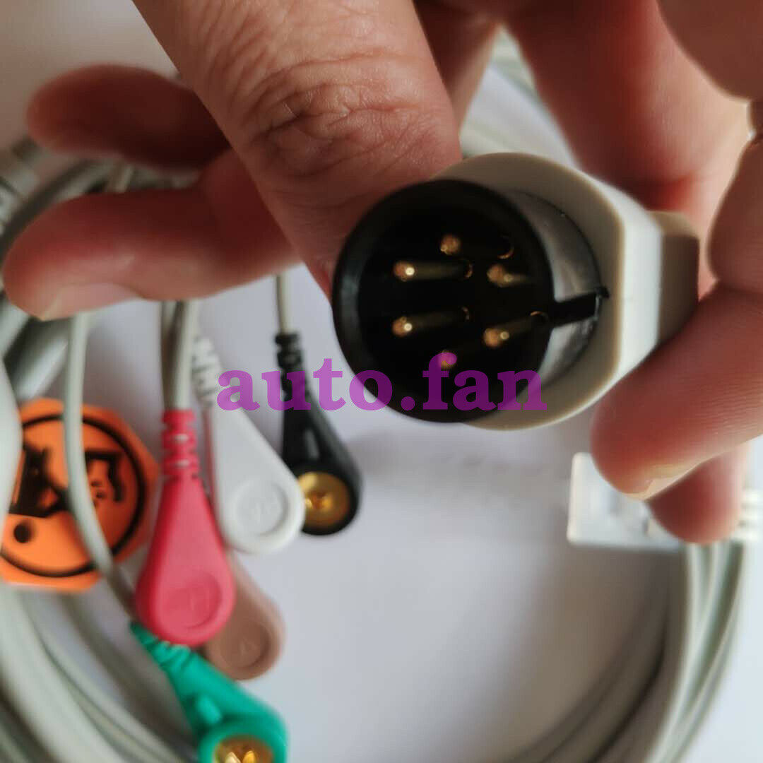 For Mind  PM7000 PM8000 PM9000 MEC1000 ECG lead wire 6 pin 5 lead