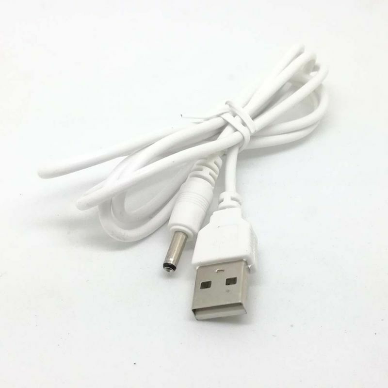 50pcs white USB 2.0A Male to 3.5mm Barrel Connector 5V DC Charger Power Cable