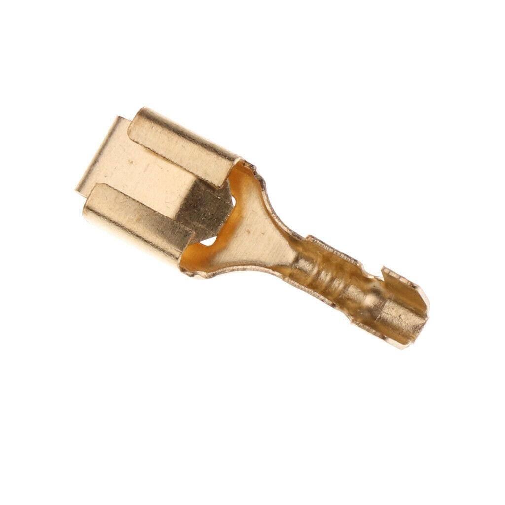 50 Pieces Female Spade Cable Wire Terminals for 6.3mm Connectors