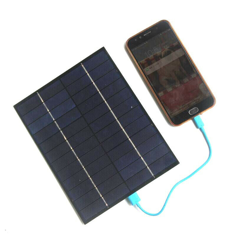 Portable Solar Panel Mobile Sun-Power Battery Power Car Charger DC12V/5V USB