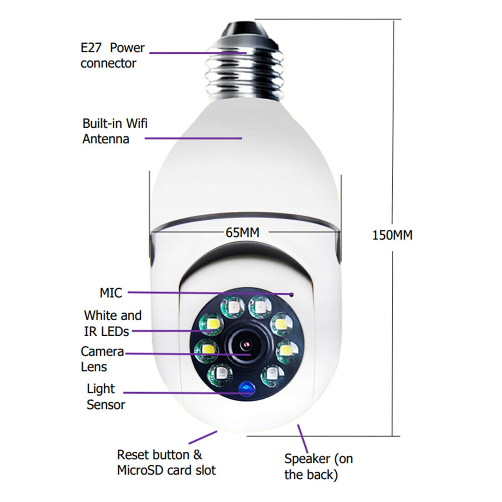 Wireless WiFi Camera 1080P HD IP Security Camera IP66 Waterproof Outdoor