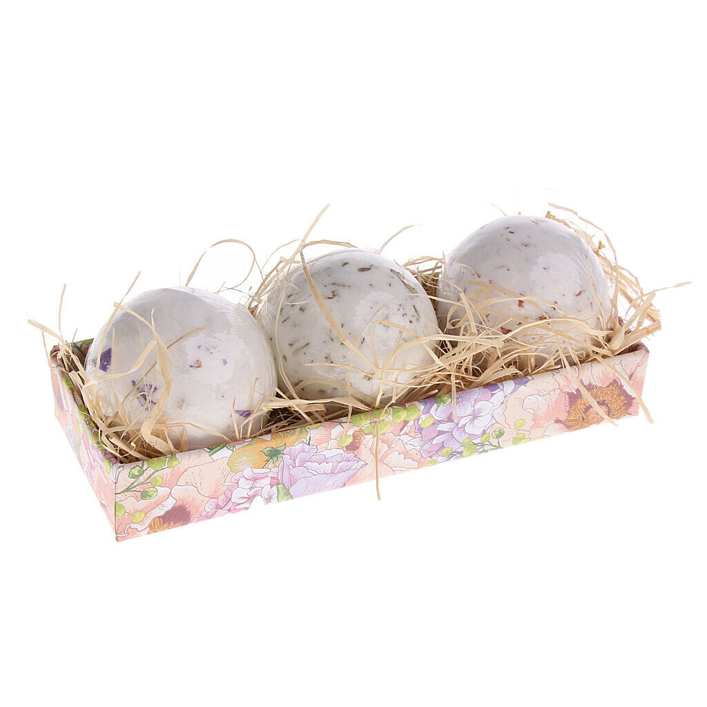 3pcs Women Scented Bath Salt Moisturizing Fizzies Bubble SPA  Balls Set