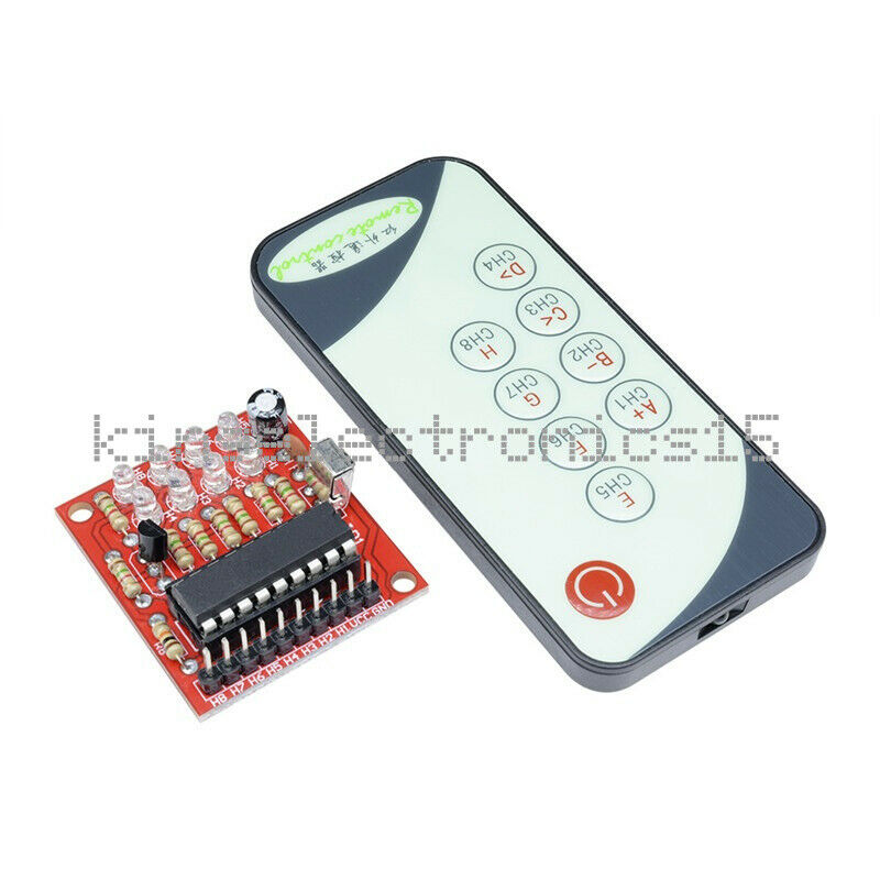 9 Keys Remote Control 8 Channel Relay Driving IR Infrared Receiver Module NEW