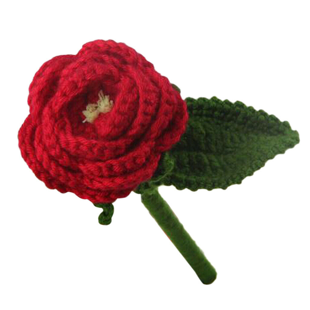Crochet Craft Kit - Red Rose, Perfect for Christmas Decorations Or As A