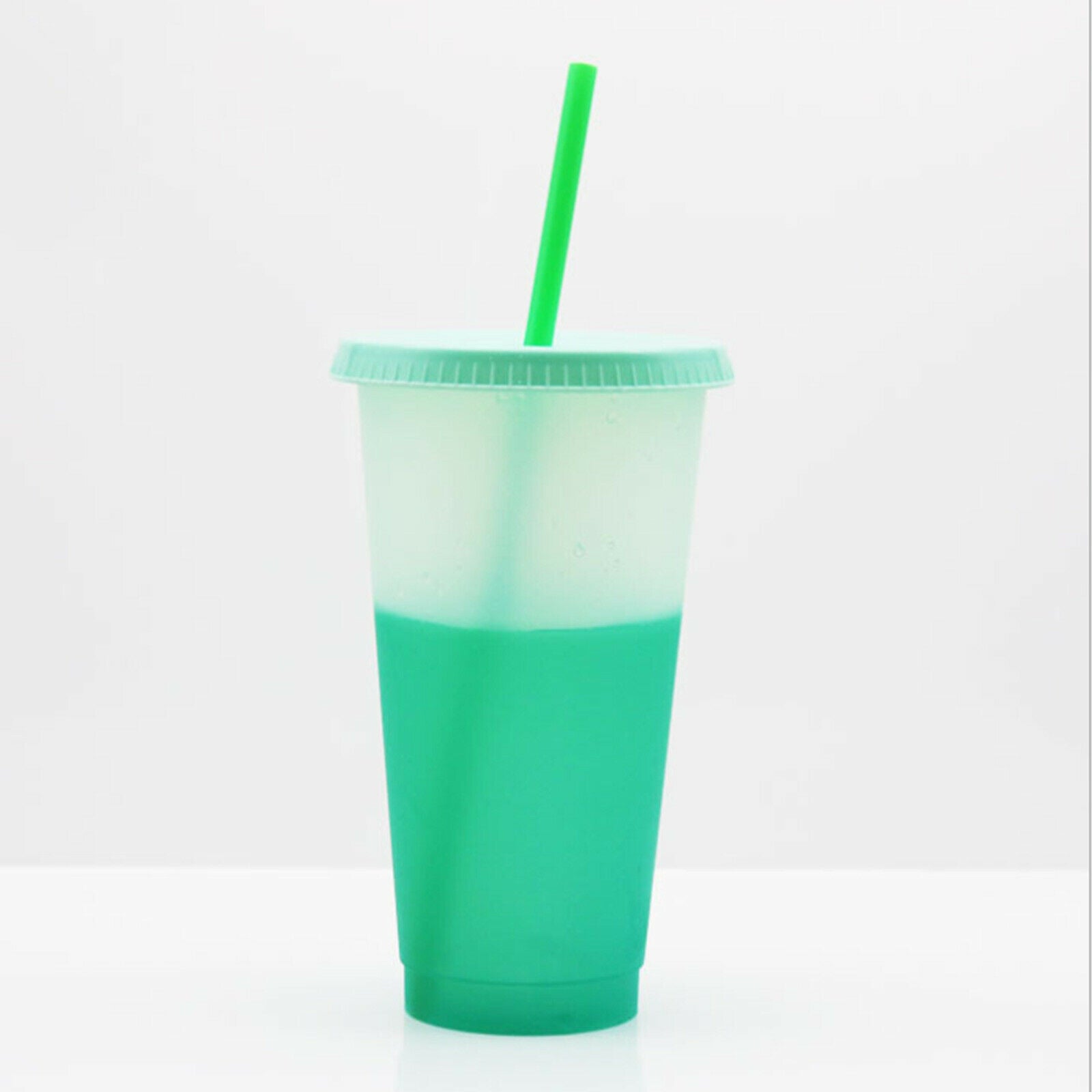 Reusable Color Changing Cups 7pcs Cold Drinks Travel Tumbler with Lid Straw 24oz