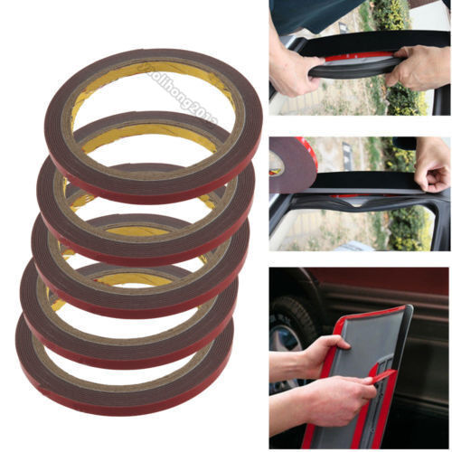 5pcs Auto Truck Car Acrylic Foam Double Sided Attachment Tape Adhesive 10mm