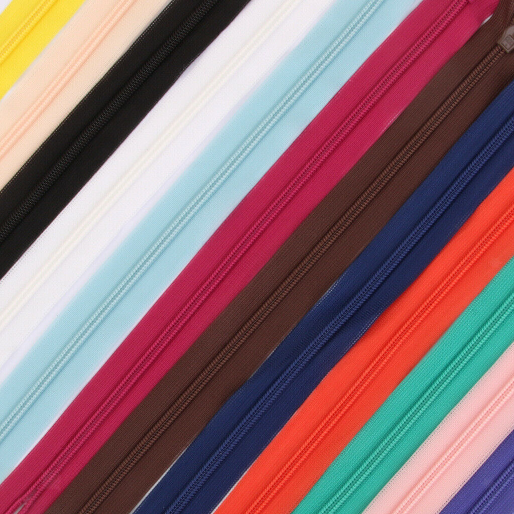 Lot 50 Assorted CONCEALED INVISIBLE NYLON ZIPS SEWING CLOSED END ZIPPERS 7