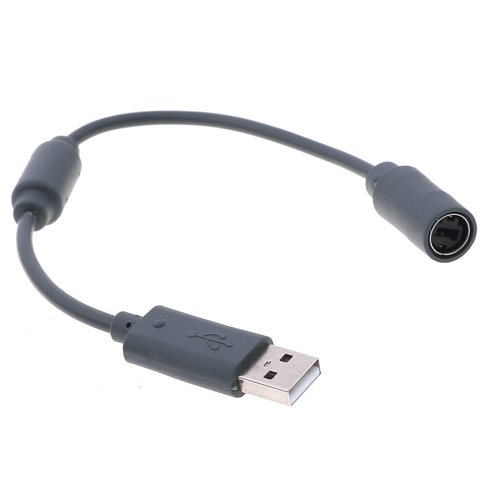 Wired controller USB breakaway adapter cable cord for xbox 360 Gray 23cm DEAU