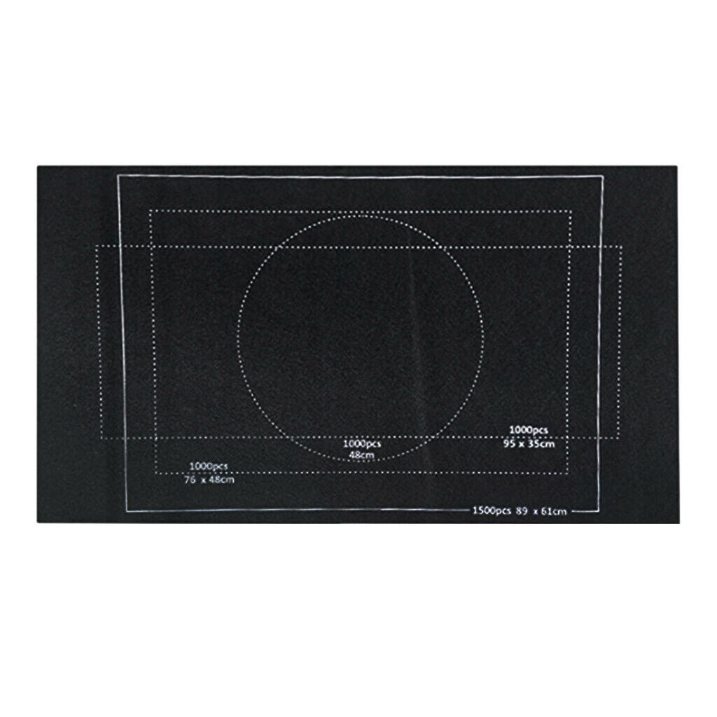 Portable Jigsaw Puzzle Play Mat 1500 Pieces Puzzles Travel Storage Bag Black
