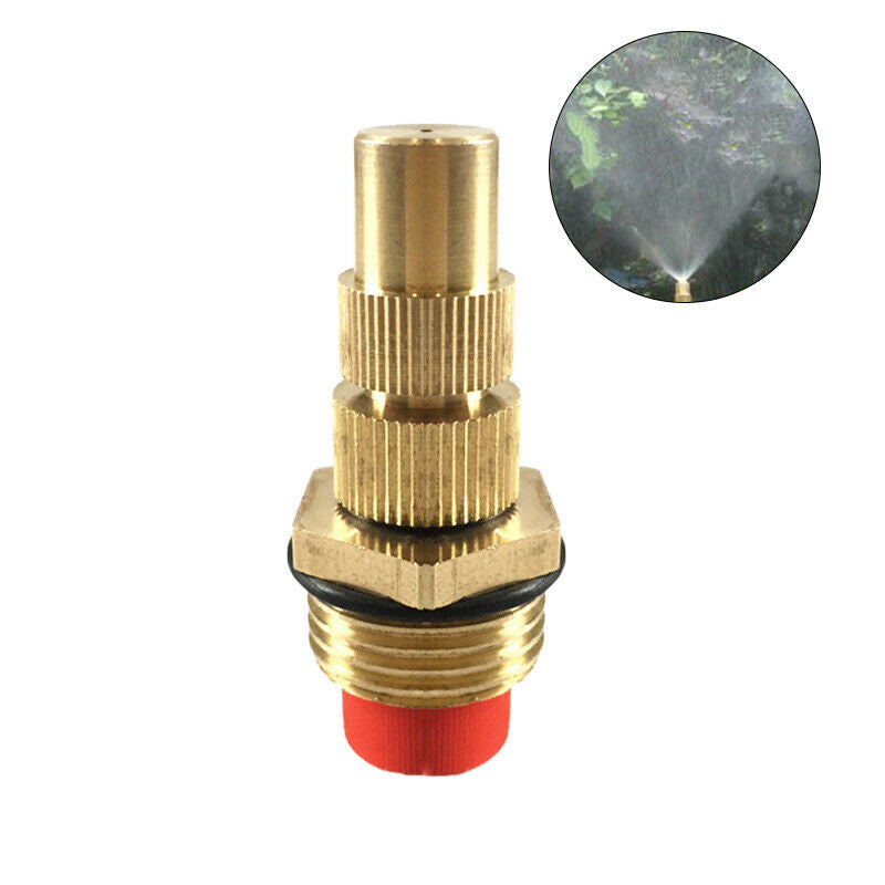 1/2 Inch Male Brass Mist Sprinkler Adjustable Nozzle Watering Garden Irrigat KX