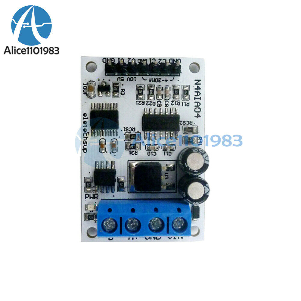 4 Channel Voltage Current Analog Acquisition RS485 Module 9V 12V 24V N4AIA04 RTU