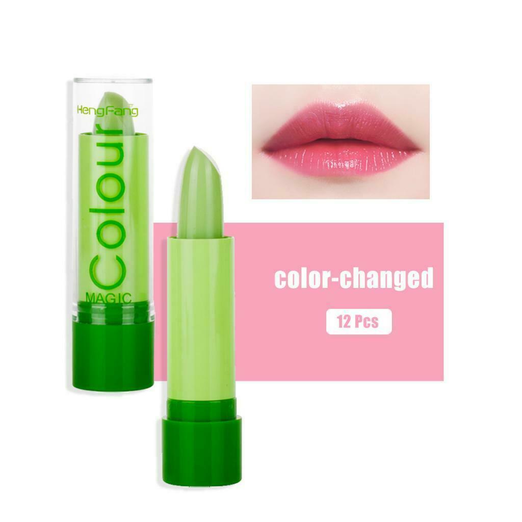 12 Pieces Color Changing Lipstick Makeup Moisturizer Lip Gloss Wand Lasting
