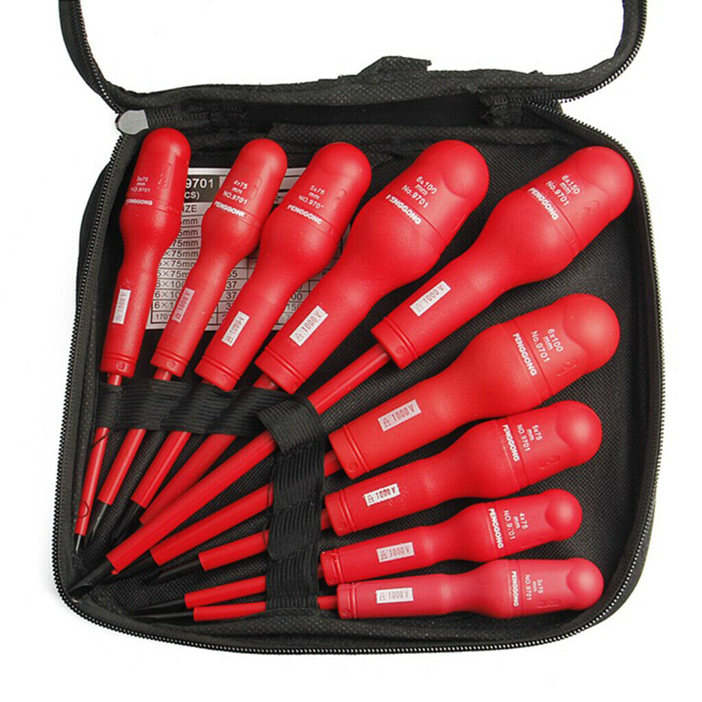 9pcs Insulated Screwdriver Set Electron  Precision Hand Tools