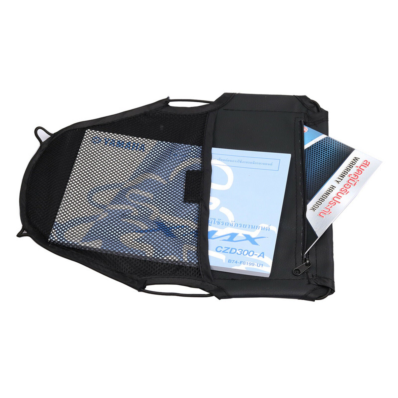Black Motorbike Motorcycle Under Seat Cushion Storage Pouch Bag Case Durable
