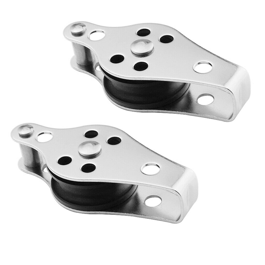 2 Pieces Pulley Blocks Rope Runner Kayak Boat Accessories