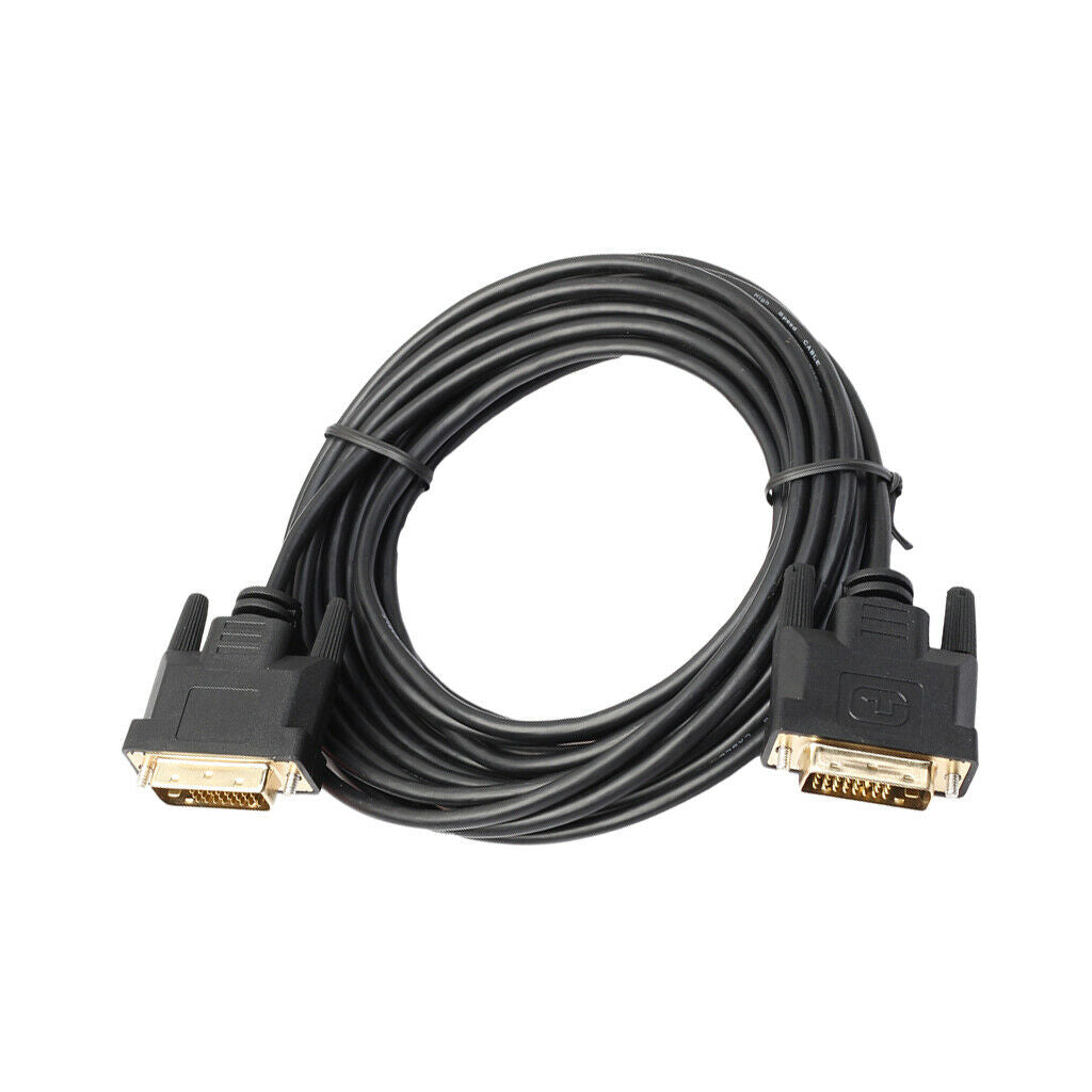 DVI-D Dual Link 24+1 M/M Extension Cable Lead For PC Monitor Projector 5m