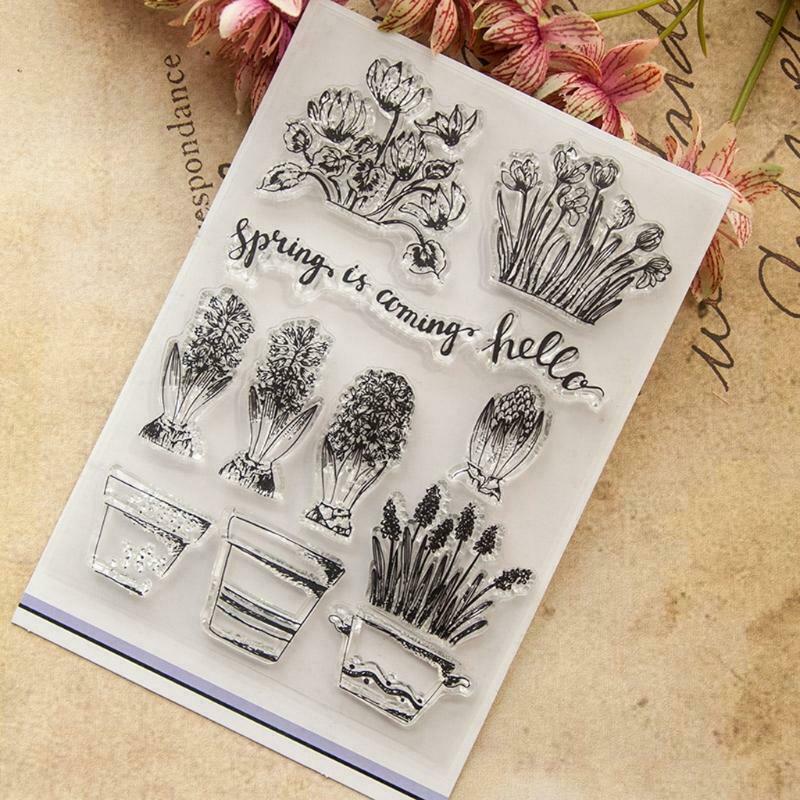 Spring Transparent Clear Silicone Stamp For DIY Scrapbooking Photo Album Decor
