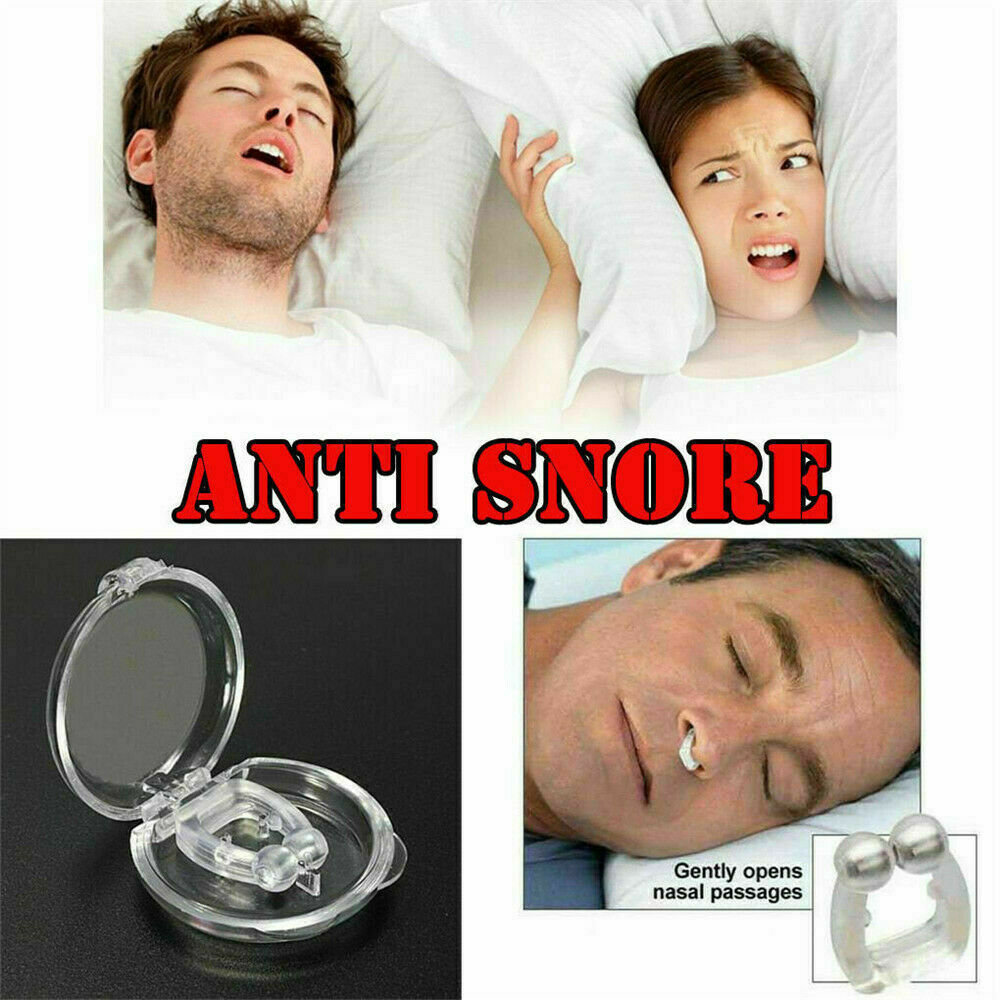 2*Clipple Silicone Magnetic Anti Snore Stop Snoring Nose Clip Sleep Sleeping Aid