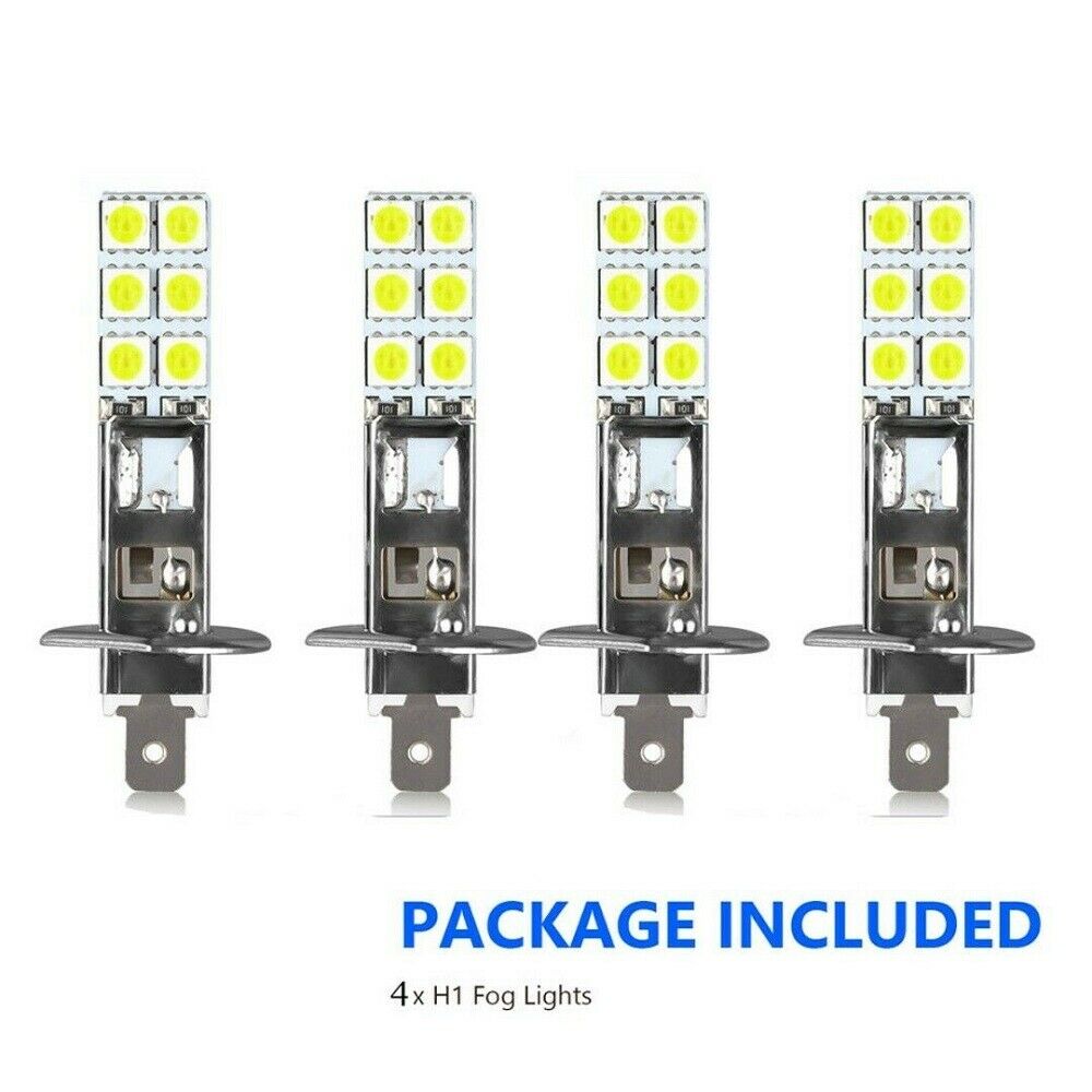 4X H1 6000K Super White 55W LED Headlight Bulbs Kit Fog Driving Light DRL Lamp