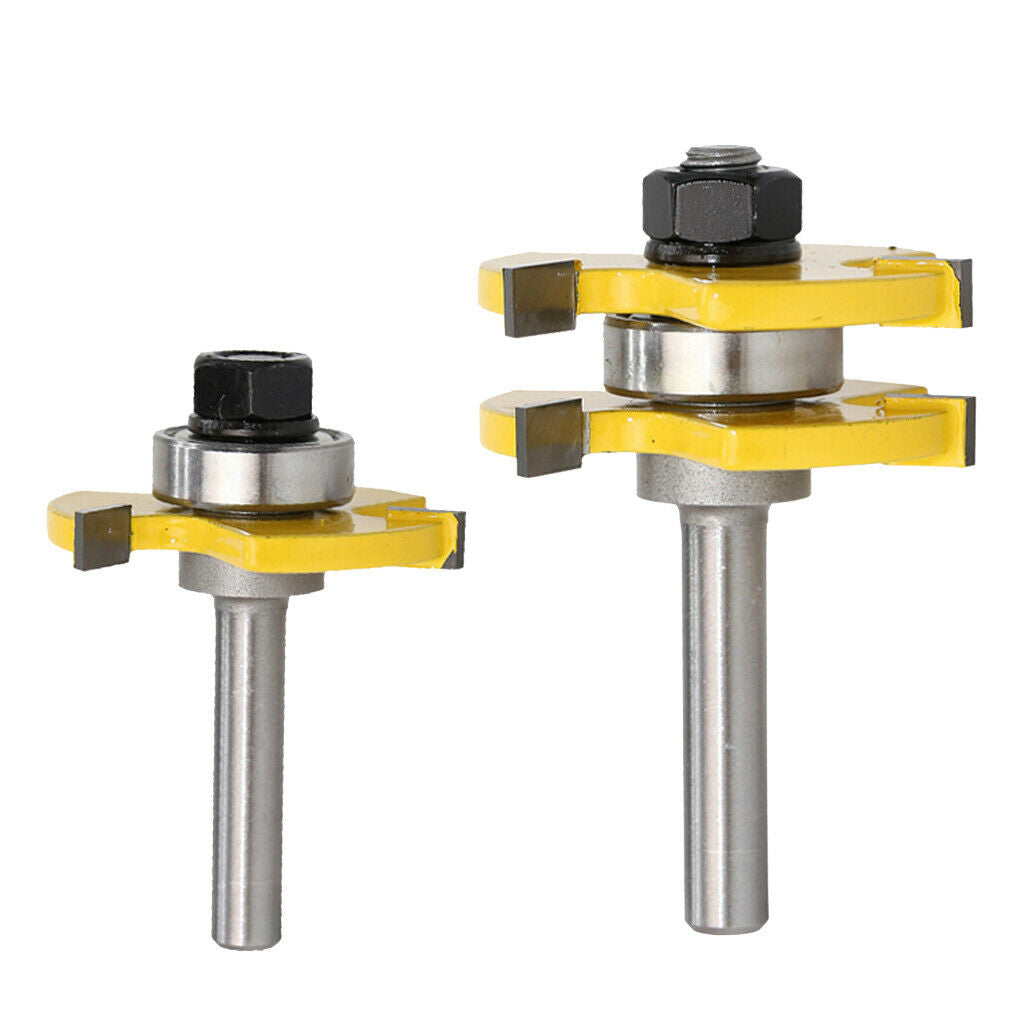 Professional Carbide Finger Joint Bit, 8mm Shank,Woodworking 2pcs/set