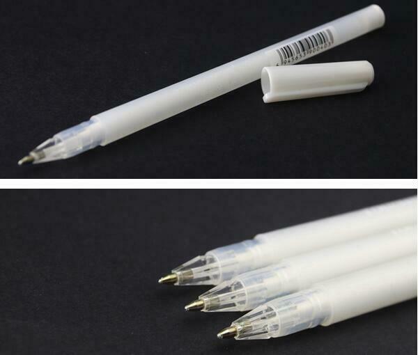 3pcs 0.8mm White Ink Photo Album Gel Art Drawing Graffiti Marker Pens Stationery