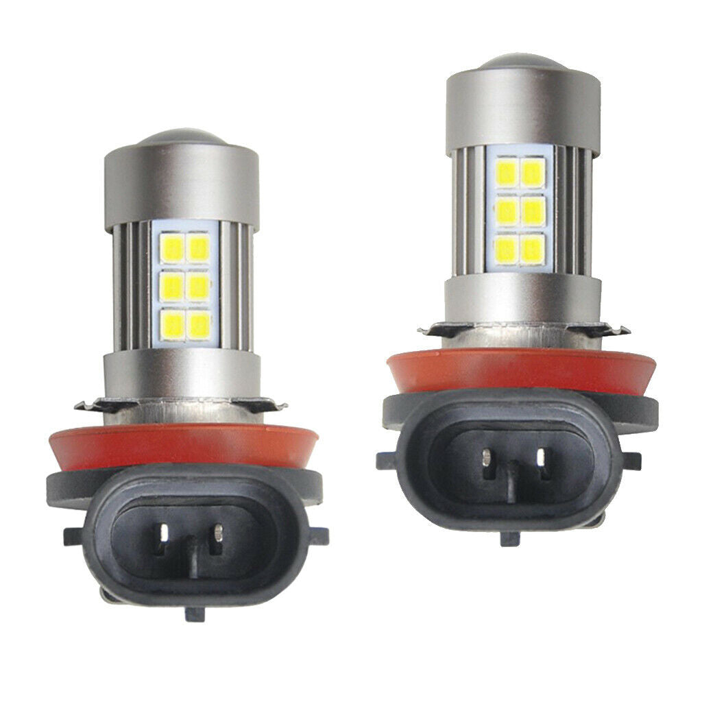 2PCS White H11 H8 27SMD LED Bulbs High Power Super Bright for Fog Lights