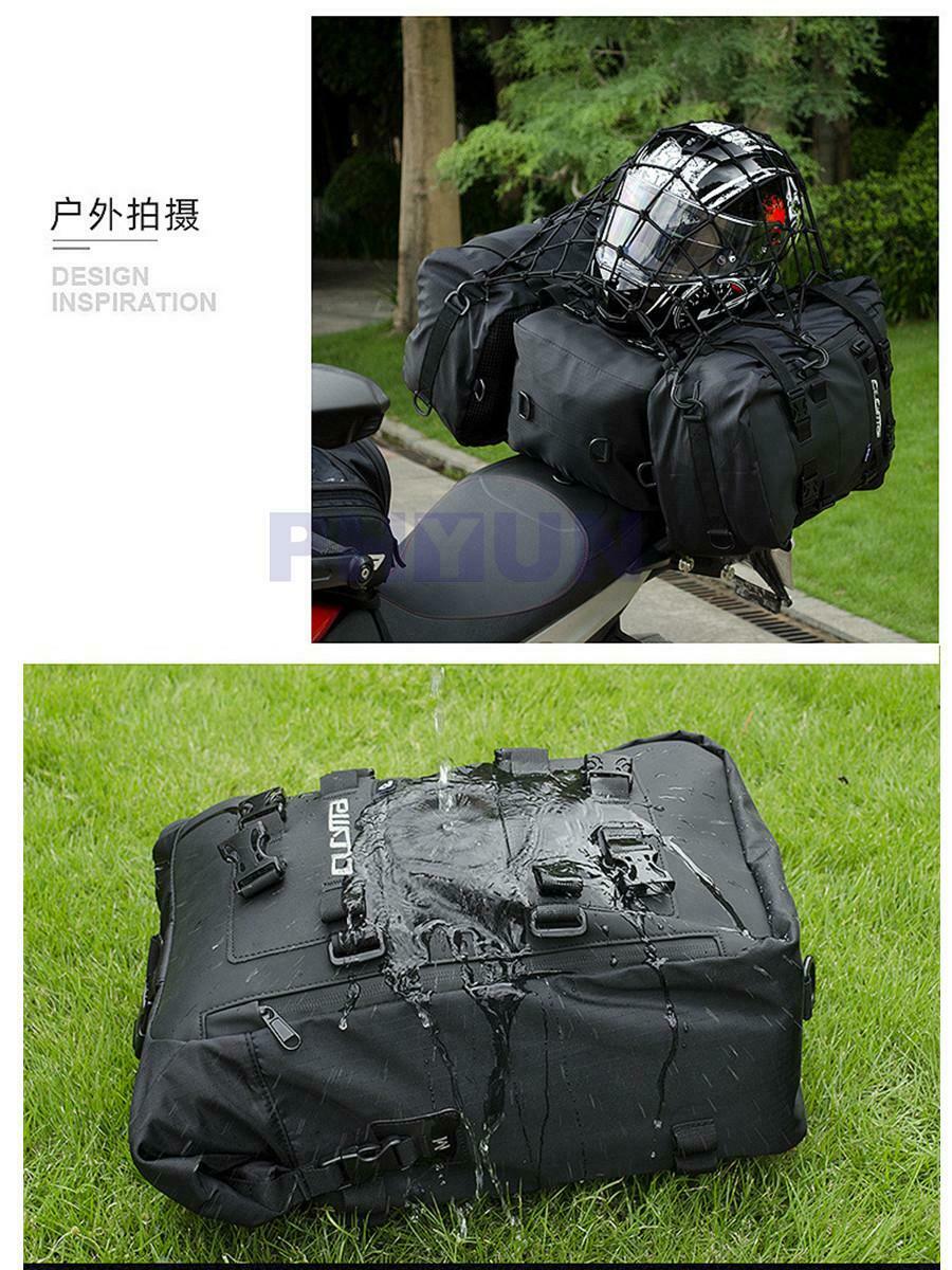 1 Pcs 20L Tail Bag Motorcycle Storage Backpack Black Multi-functional Rear Seat