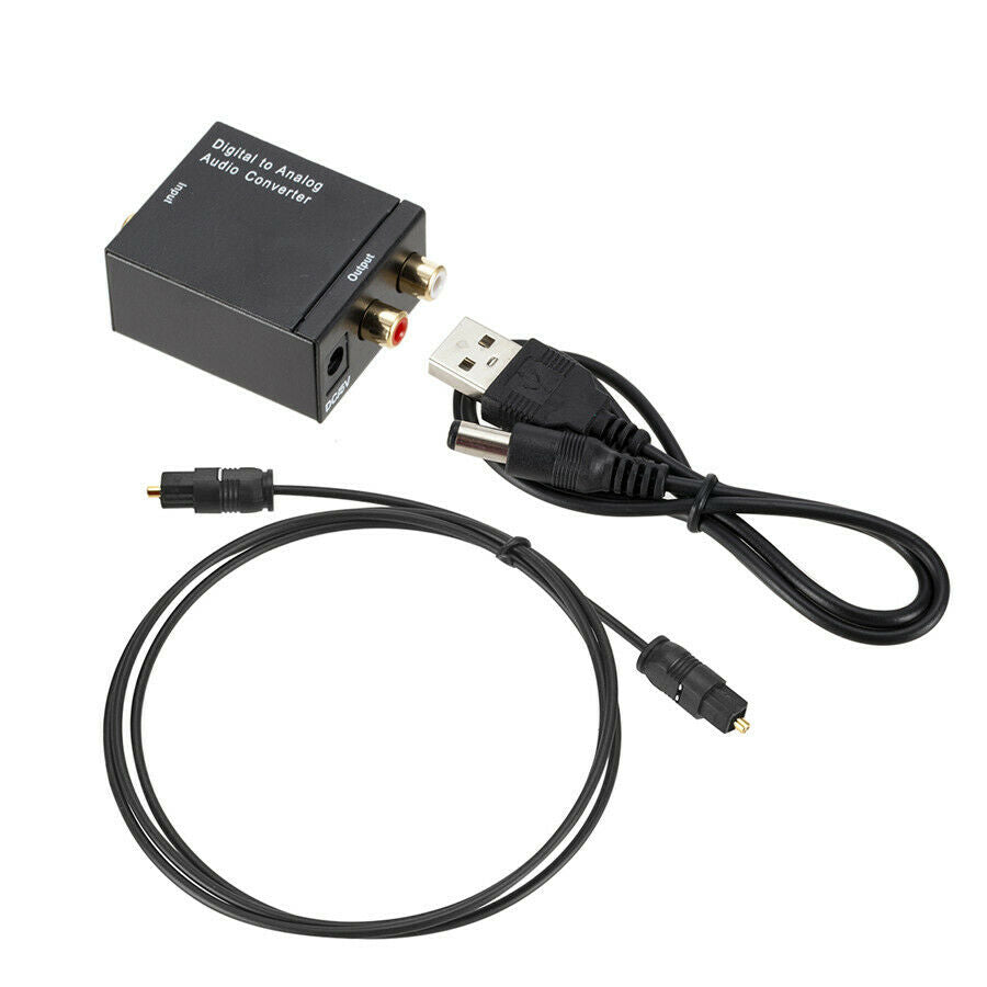 Audio Converter Optical Coaxial In Headphone Speaker RCA Out Digital To Analog