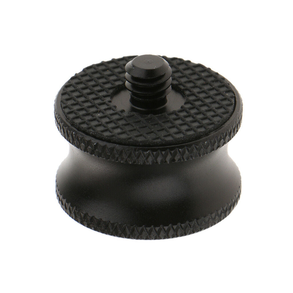1/4 to 3/8inch Male Screw to Female Adapter Plate Converter for Tripod Black