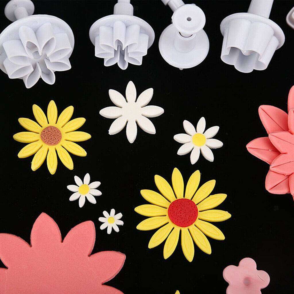 33 Pieces Cookie Biscuit Plunger Cutter Flower Heart Shape Decorating Mold