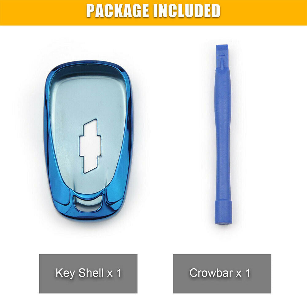 Blue TPU Car Remote Key Case Cover For Chevrolet Cruze/Malibu/Camaro/Blazer/Trax