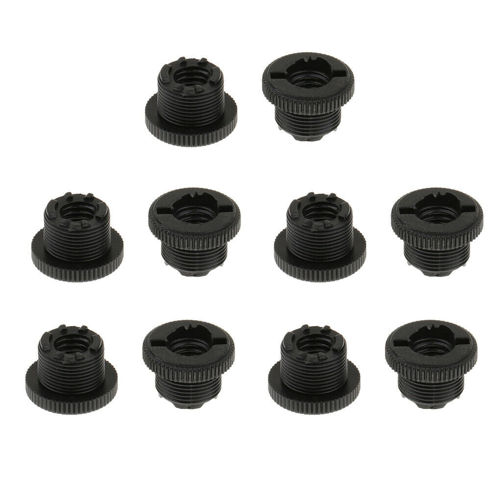 10-piece screw thread adapter 3/8 "to 5/8" screw black