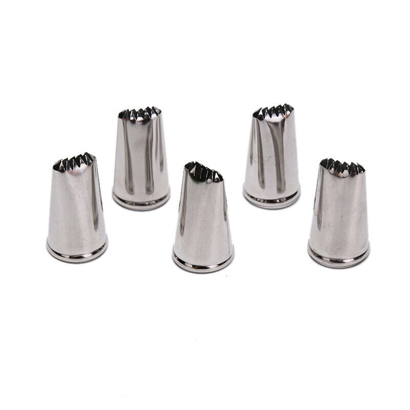 5Pcs Stainless Steel Nozzle Cake Pastry Decoration Home Kitchen Baking To.l8
