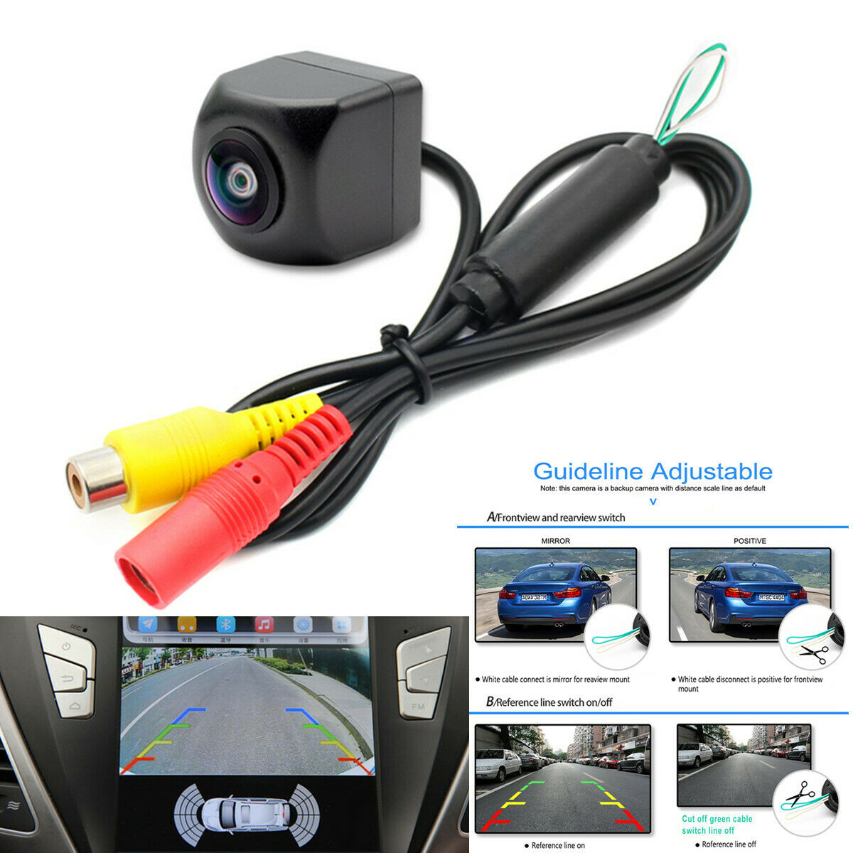 170Â° CCD 1000TVL 1080P HD Star Night Vision Car Reverse Backup Rear View Camera