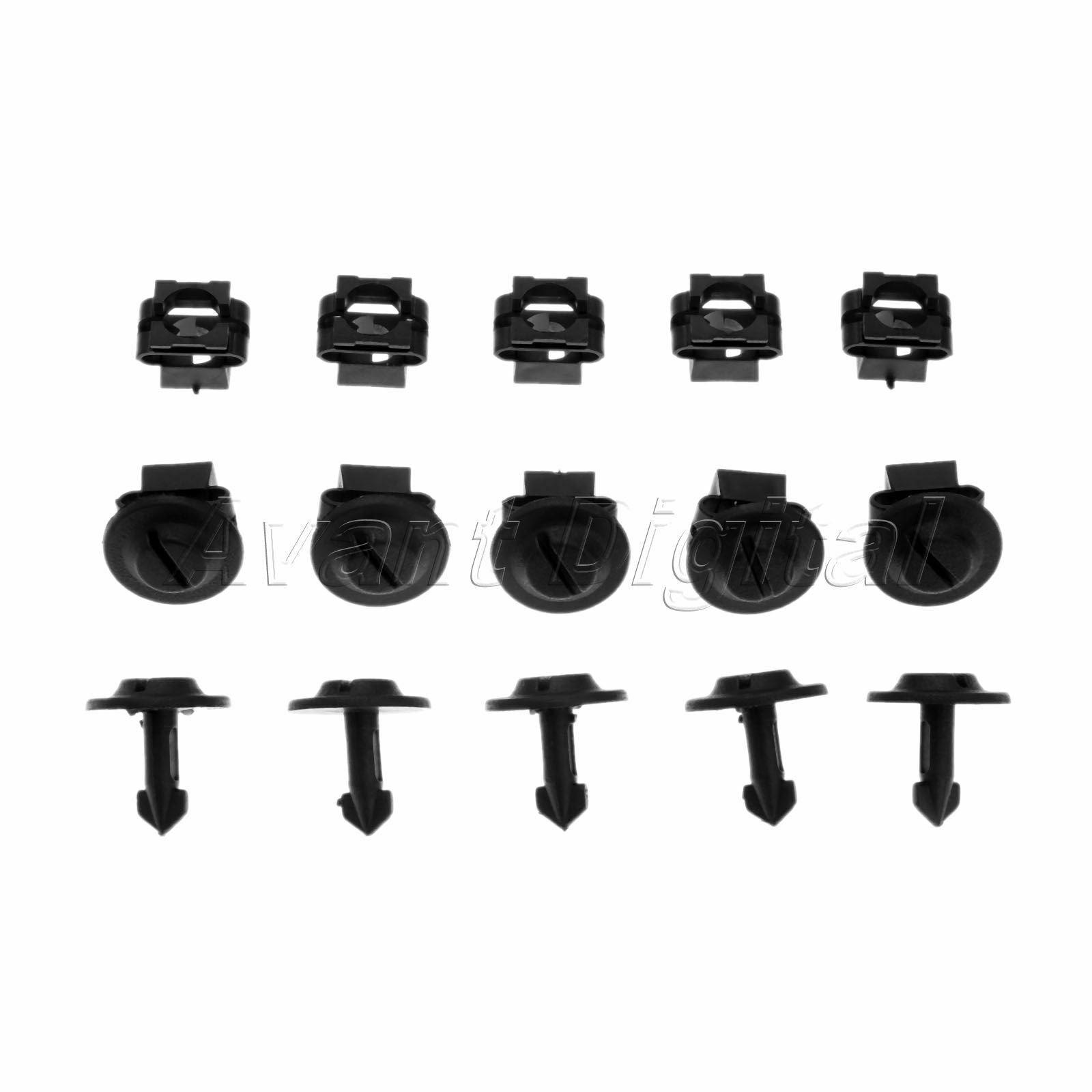 10 set plastic black clips Fasteners Engine Cover Fit for  A4 A6