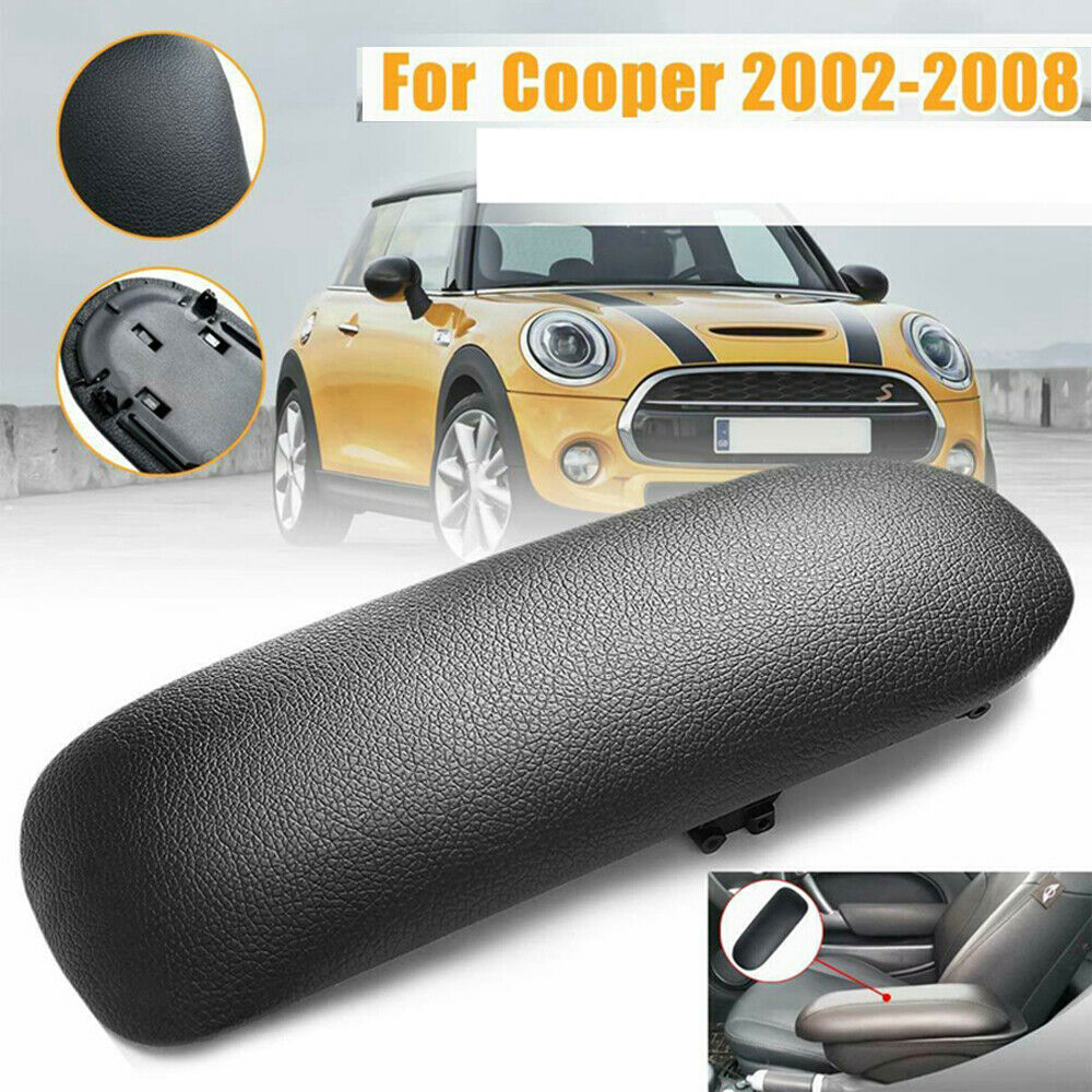 For 2002-2008 BMW Mini Cooper Center Console Sliding Top Armrest Cover Black 1x