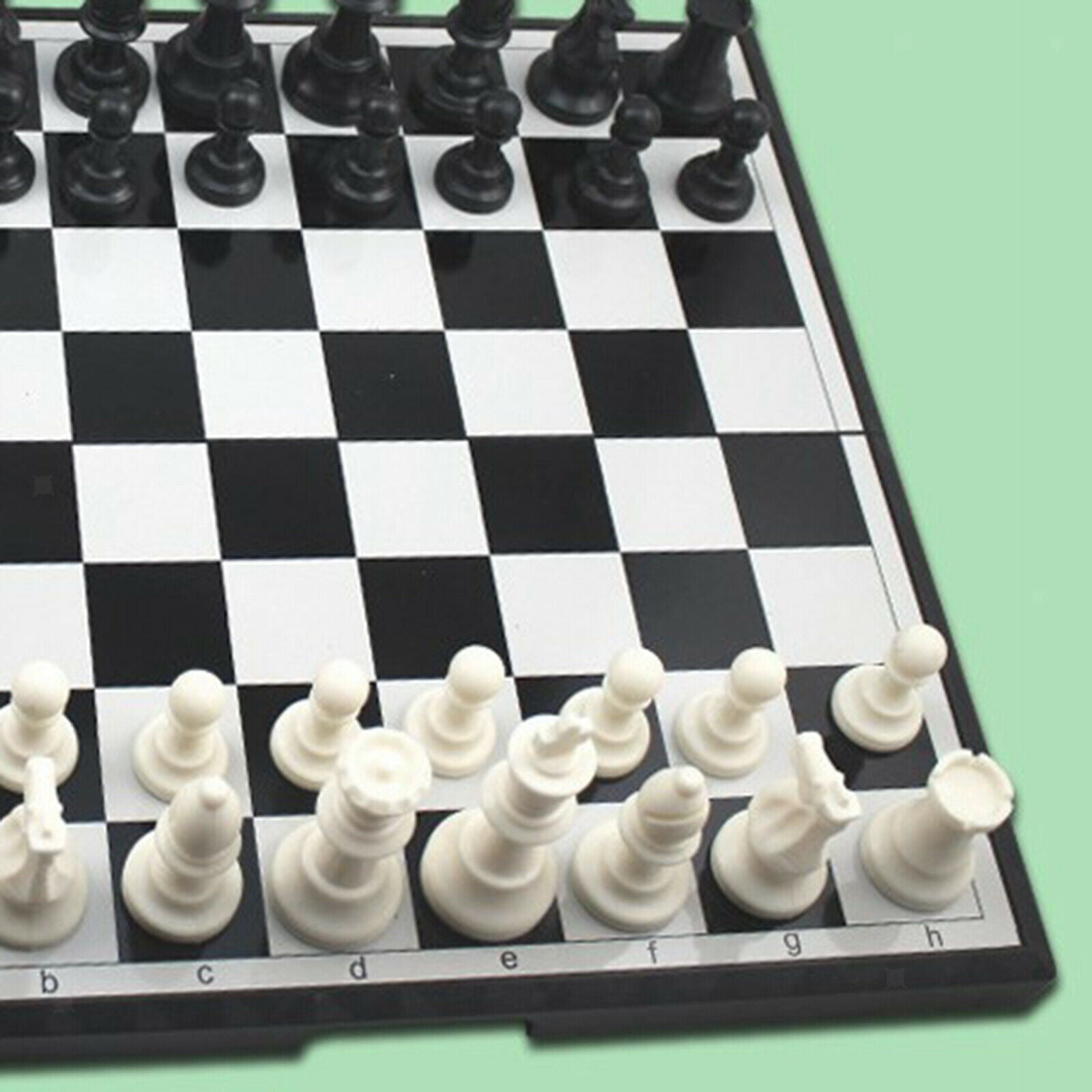 Portable 15"x15" Chess Set Magnetic Chessmen King Queen 2 Players Board Games