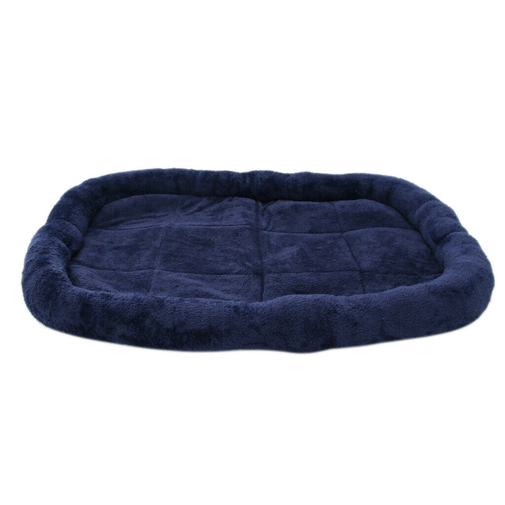 Pet Bed for Dog Cat Crate Mat Soft Warm Pad Liner Home Indoor Deep Blue