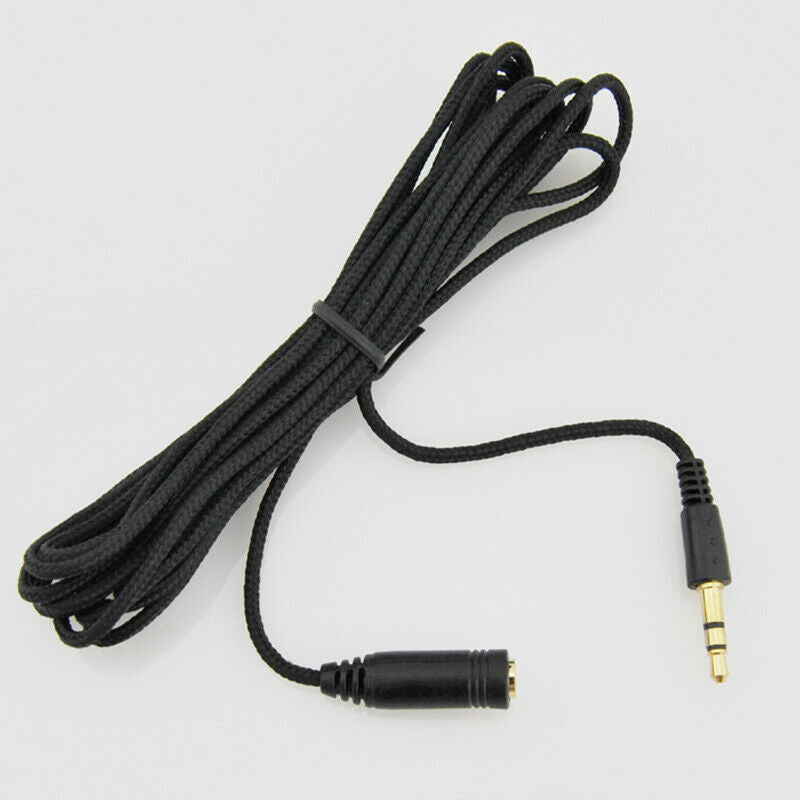 5FT 3.5mm 1/8" Stereo Audio Nylon Headphone Cable Extension Cord Male to Female
