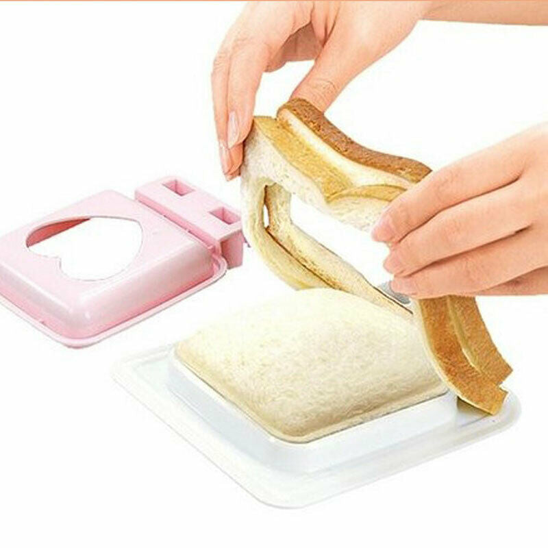 Portable Love Heart Shape Sandwich Bread Toast Maker Mold Mould Cutter DI.l8