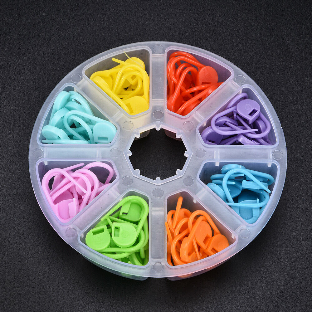 Ltos 104pcs Plastic Knitting Crochet Locking Stitch Markers Clips Holder Tool