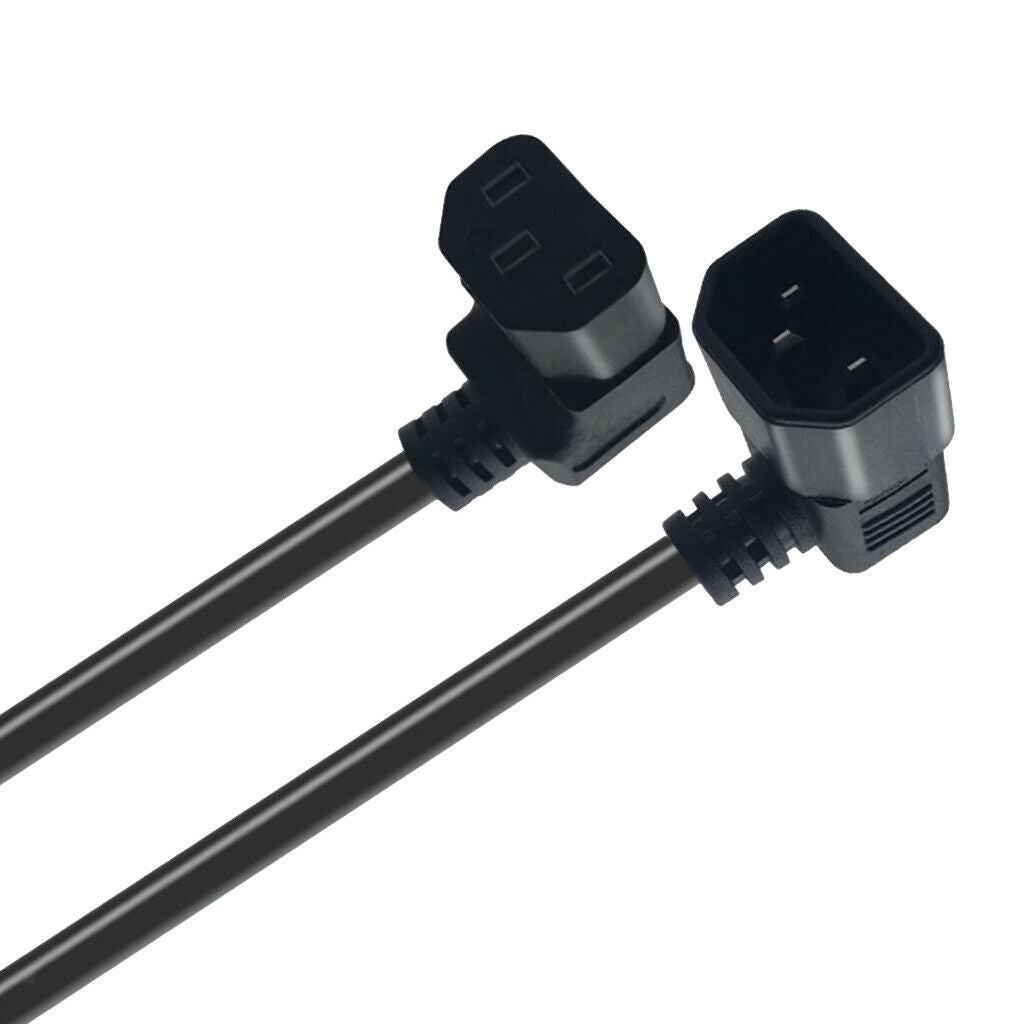 Angle IEC 320 C13 to C14 AC Power Extension Cord Cable Adapter for PDU UPS