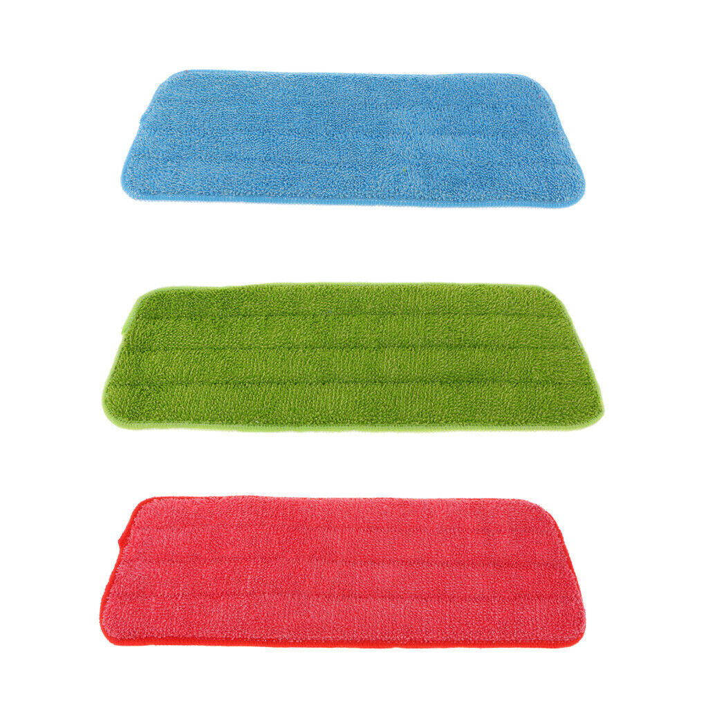 Reusable Household Flat Spray Mop Pad Floor Cleaning Mop Head Cloth Red