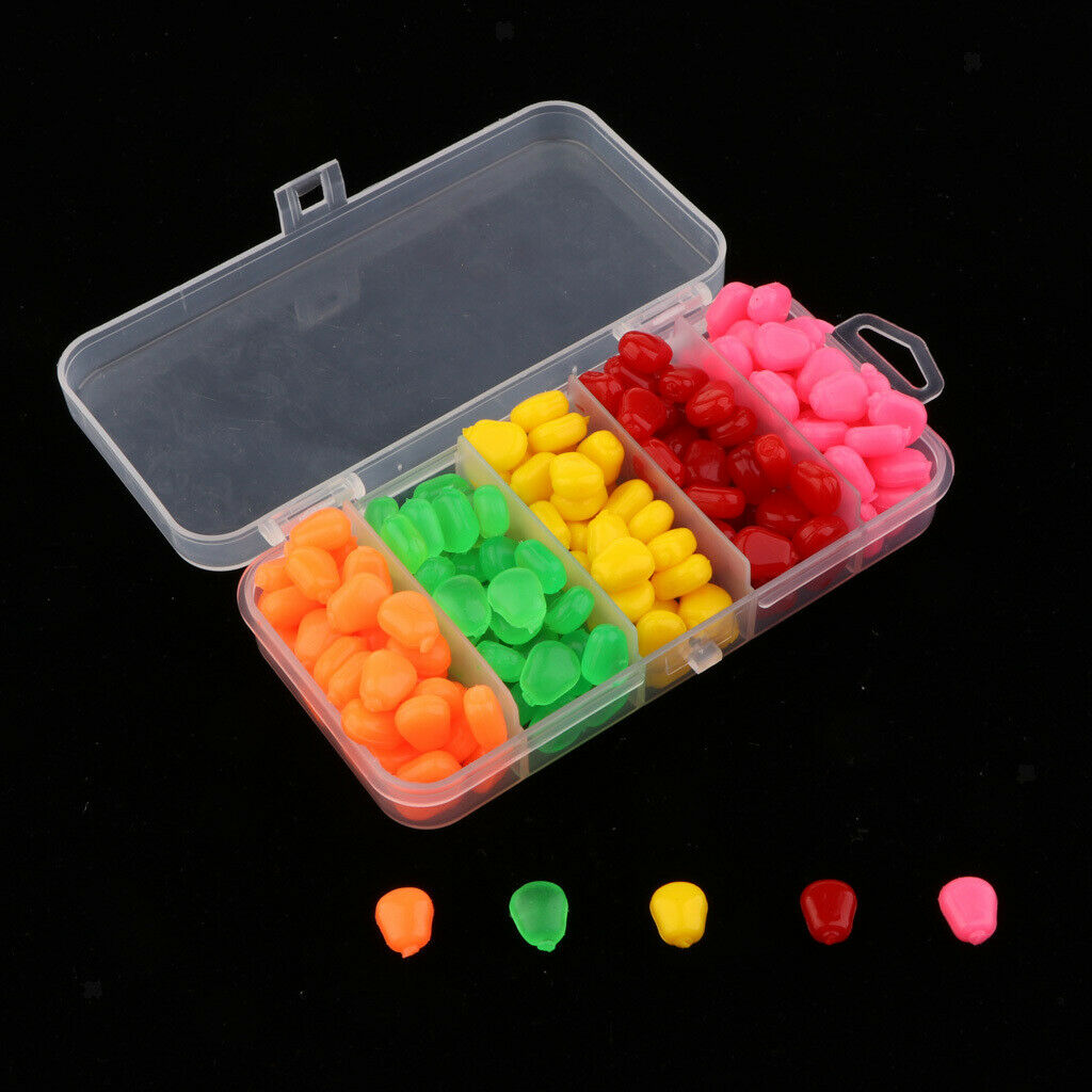 200Pcs Artificial Corn Fishing Soft Lure Baits Corn Grain Flavor