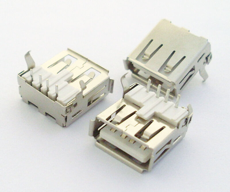 1pc USB 4 Pin 90Â° Jack Female USB Connector for PC Use