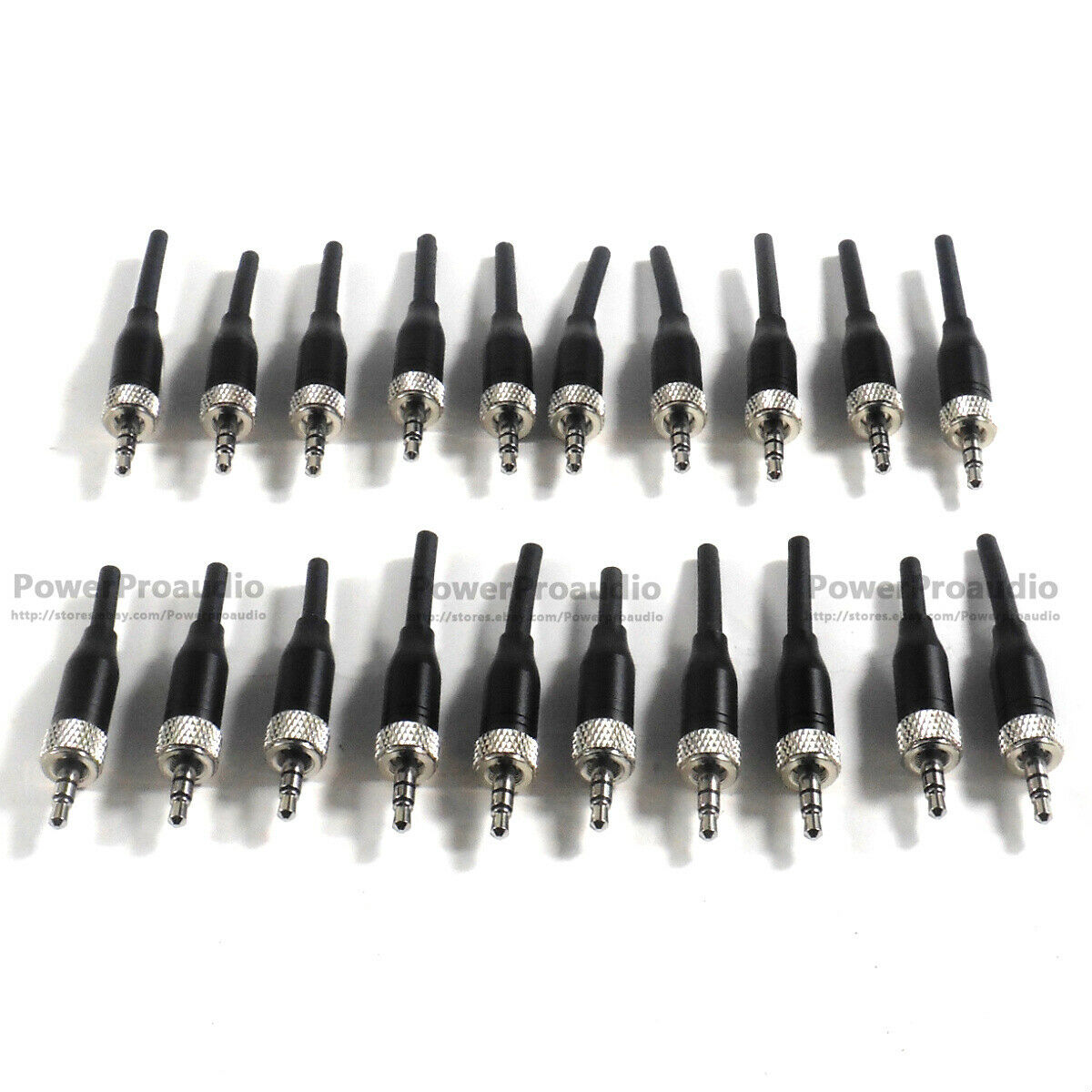 20pcs black 3.5mm Stereo Screw Lock Connector for Sennheiser EW100 EW300 EW500