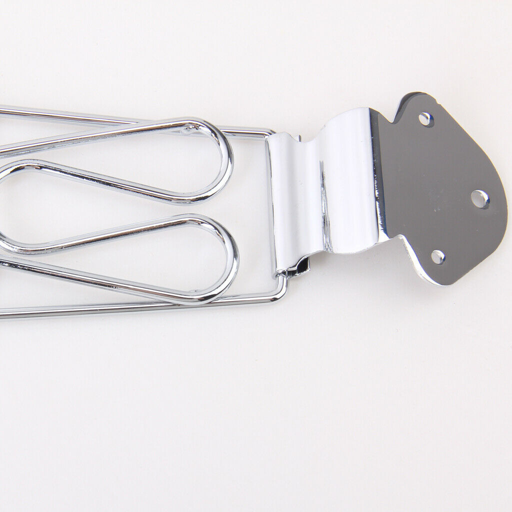 Chrome Trapeze Tailpiece Wired Frame For Archtop Guitar