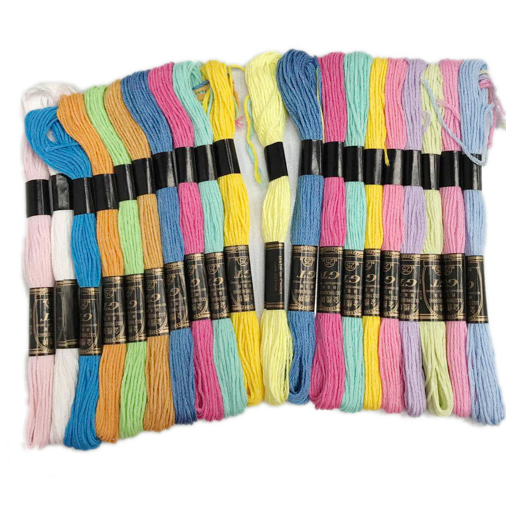 Assorted Coloured Cross Stitch Cotton Embroidery Thread Sewing Skeins